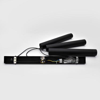 LED Candelabro suspenso TUBA 3xGU10/4,8W/230V preto