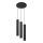 LED Candelabro suspenso TUBA 3xGU10/4,8W/230V preto