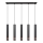 LED Candelabro suspenso TUBA 5xGU10/6,5W/230V preto/cobre