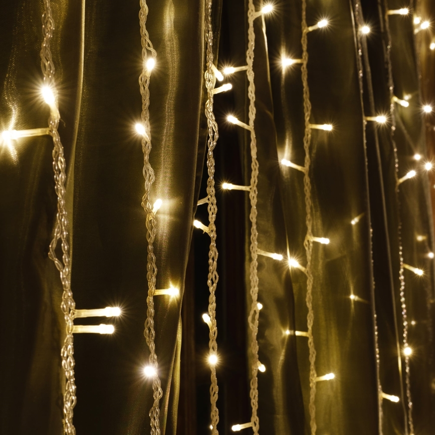LED Cortina de Natal ESTELLA 47xLED/8 funções 3,5 m branco quente