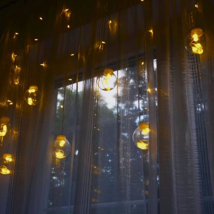 LED Cortina de Natal WISH BALLS 108xLED/8 funções 4,5 m branco quente