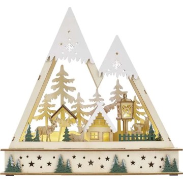 LED Decoração de Natal LED/0,6W/2xAA paisagem natalina