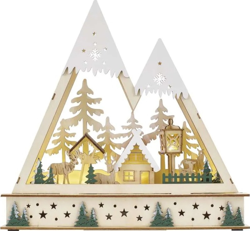 LED Decoração de Natal LED/0,6W/2xAA paisagem natalina