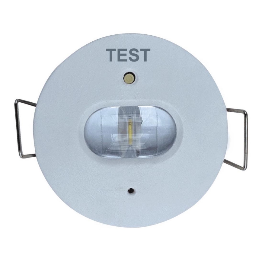 LED Emergência foco de encastrar GATRION LED/1W/230V 6000K