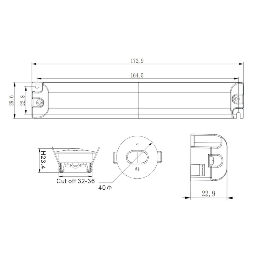 LED Emergência foco de encastrar GATRION LED/1W/230V 6000K