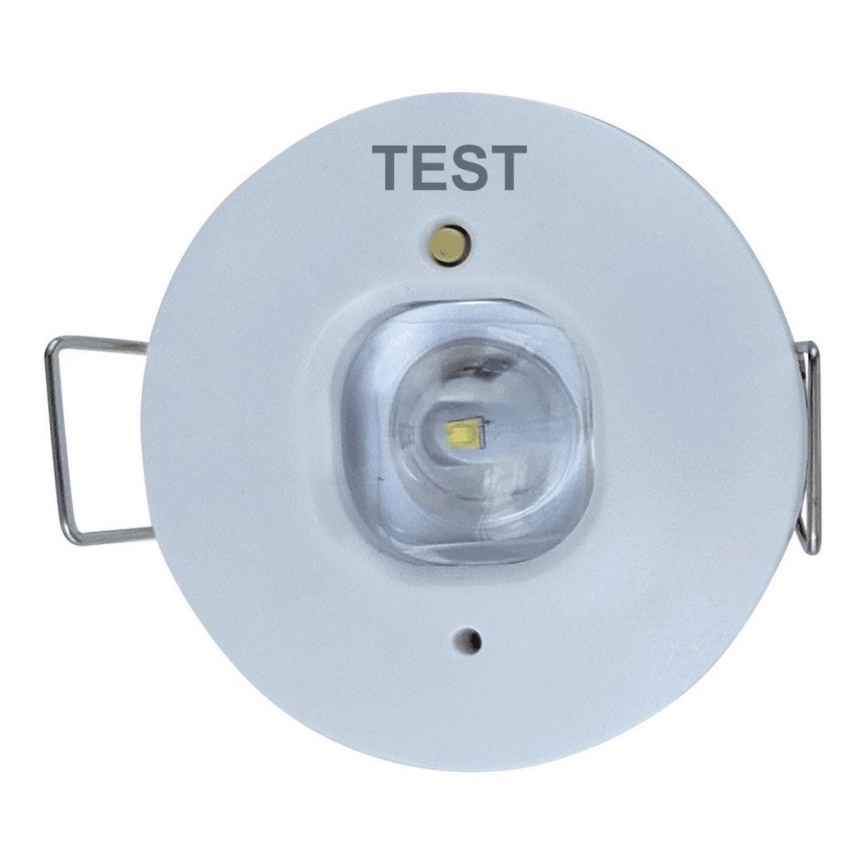LED Emergência foco de encastrar GATRION LED/1W/230V 6000K