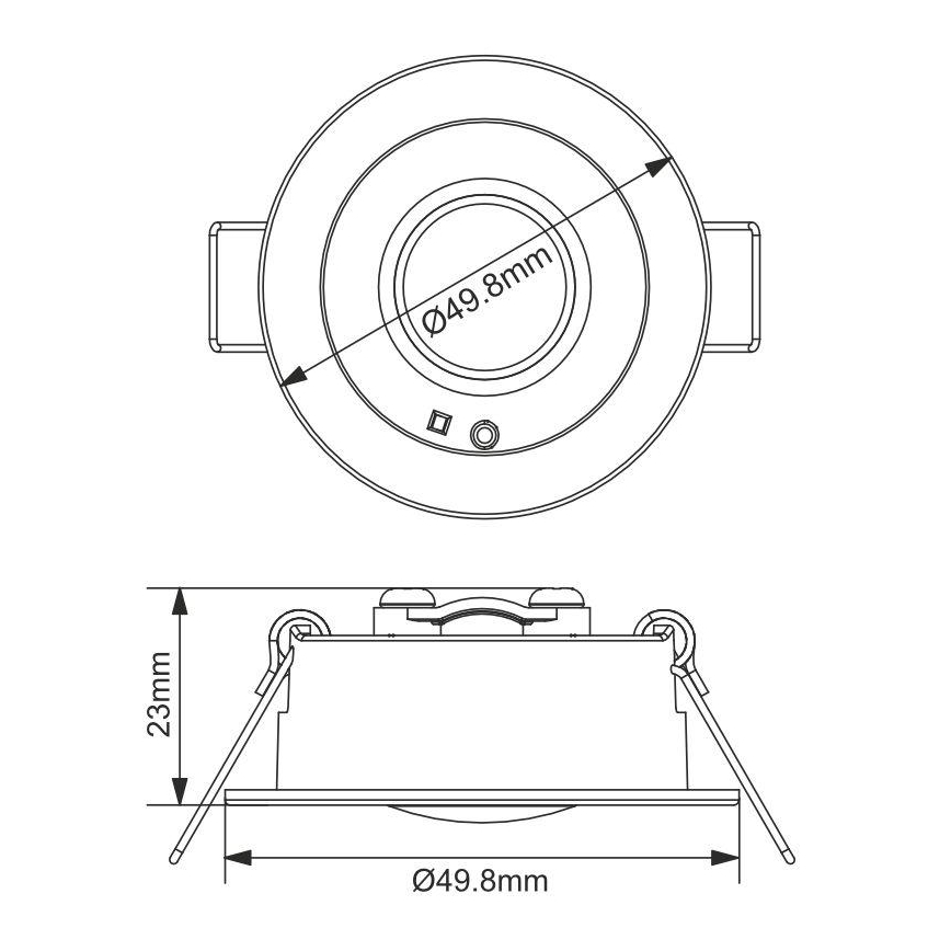 LED Emergência foco de encastrar LED/1,2W/230V 6000K
