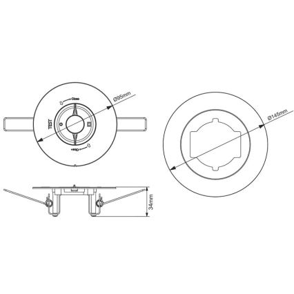 LED Emergência foco de encastrar LED/2W/230V 6000K