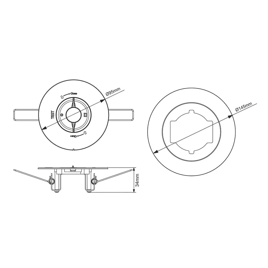 LED Emergência foco de encastrar LED/2W/230V 6000K