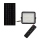 LED Exterior regulação solar holofote LED/10W/3,2V IP65 6400K preto + controlo remoto