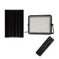 LED Exterior regulação solar holofote LED/15W/3,2V IP65 6400K preto + controlo remoto