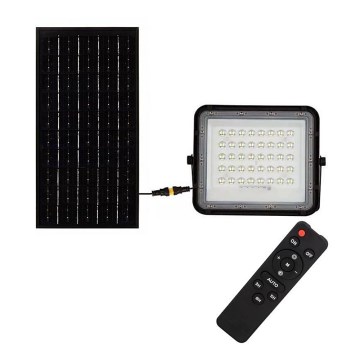 LED Exterior regulação solar reflektor LED/10W/3,2V IP65 4000K preto + controlo remoto
