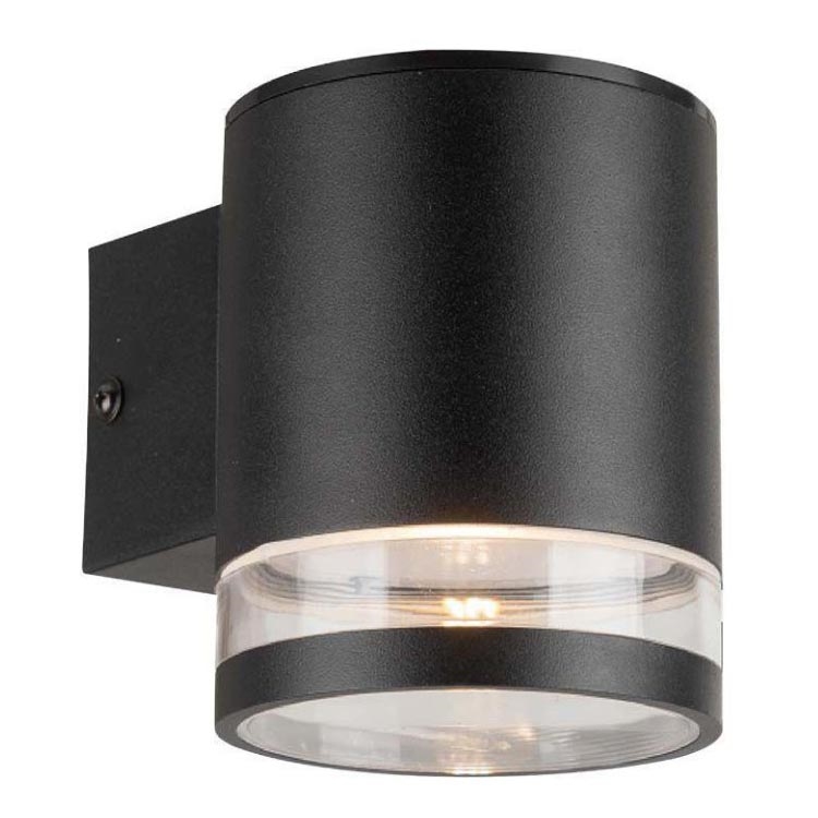 LED Exterior solar iluminação de parede com sensor LED/1W/3,7V 3000K IP54 preto