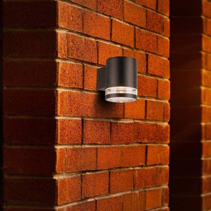 LED Exterior solar iluminação de parede com sensor LED/1W/3,7V 3000K IP54 preto