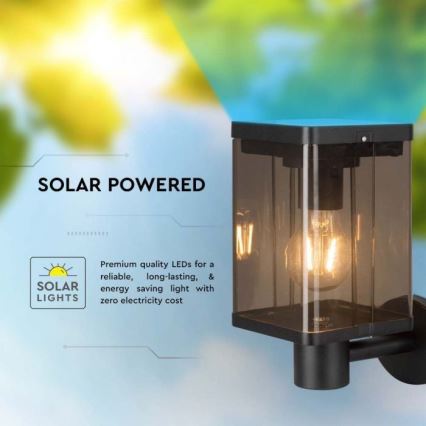 LED Exterior solar iluminação de parede com sensor LED/2,5W/3,7V 3000K IP54
