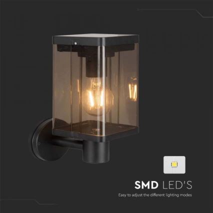 LED Exterior solar iluminação de parede com sensor LED/2,5W/3,7V 3000K IP54