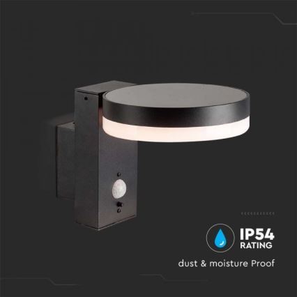 LED Exterior solar iluminação de parede com sensor LED/5,5W/3,7V 3000K IP54