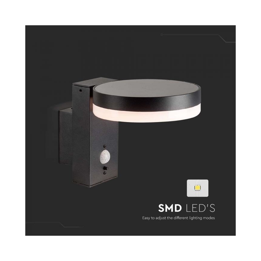 LED Exterior solar iluminação de parede com sensor LED/5,5W/3,7V 3000K IP54