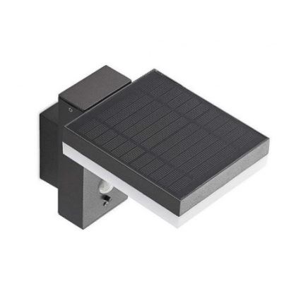 LED Exterior solar iluminação de parede com sensor LED/5,5W/3,7V 3000K IP54
