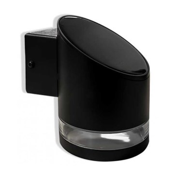 LED Exterior solar iluminação de parede LED/1W/3,7V 3000K IP54 preto