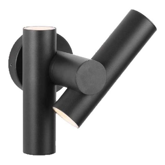 LED Exterior wall flexible foco 2xLED/3W/230V 3000K IP44 preto