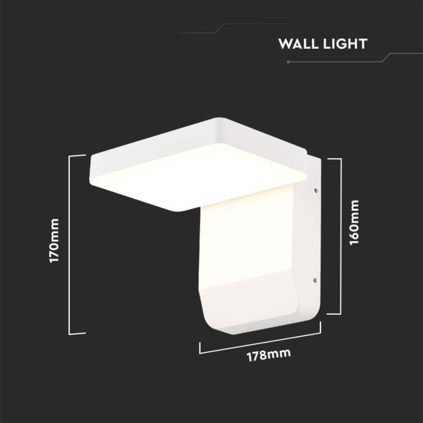 LED Exterior wall flexible iluminação LED/17W/230V IP65 4000K branco