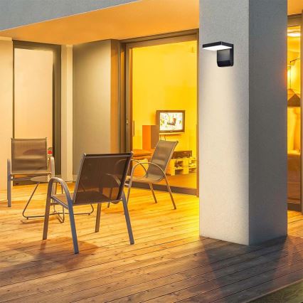 LED Exterior wall flexible iluminação LED/17W/230V IP65 4000K preto