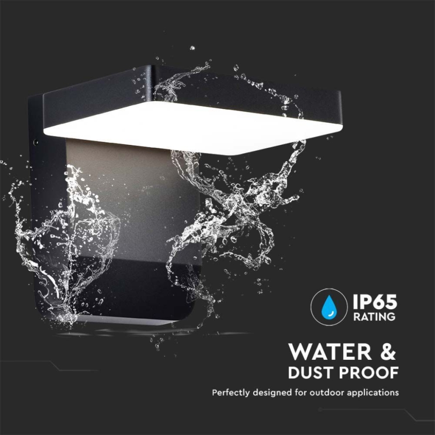 LED Exterior wall flexible iluminação LED/17W/230V IP65 4000K preto