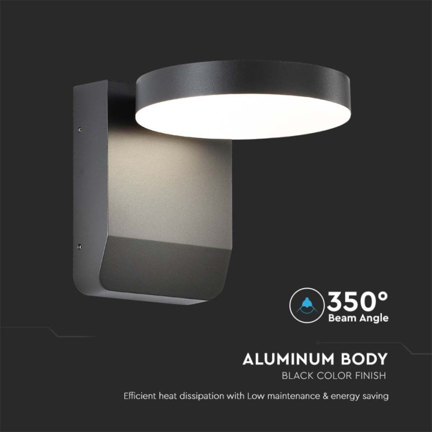 LED Exterior wall flexible iluminação LED/17W/230V IP65 4000K preto