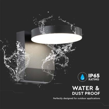 LED Exterior wall flexible iluminação LED/17W/230V IP65 4000K preto