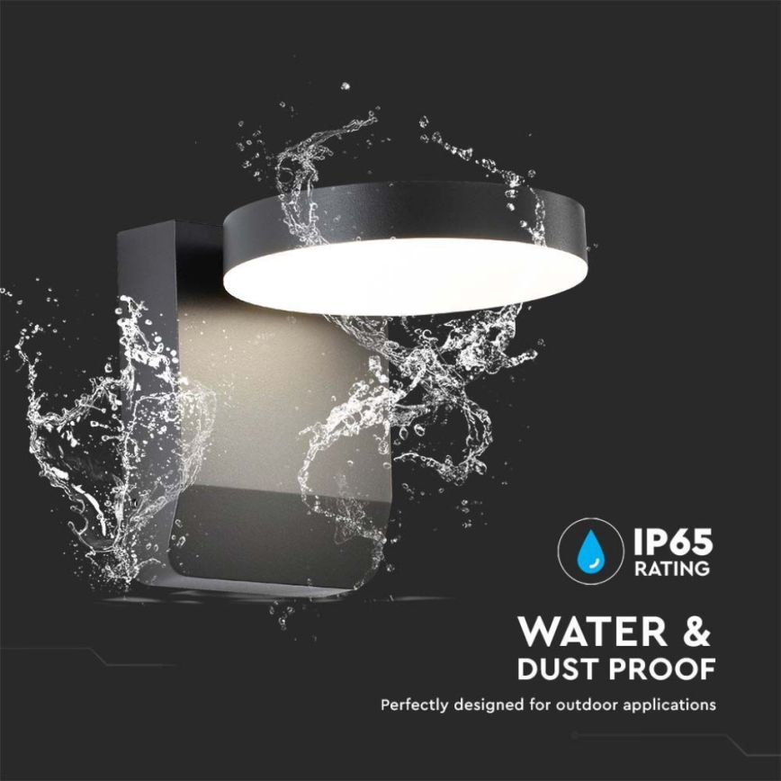 LED Exterior wall flexible iluminação LED/17W/230V IP65 4000K preto