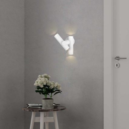 LED Exterior wall flexible foco 2xLED/3W/230V 3000K IP44 branco