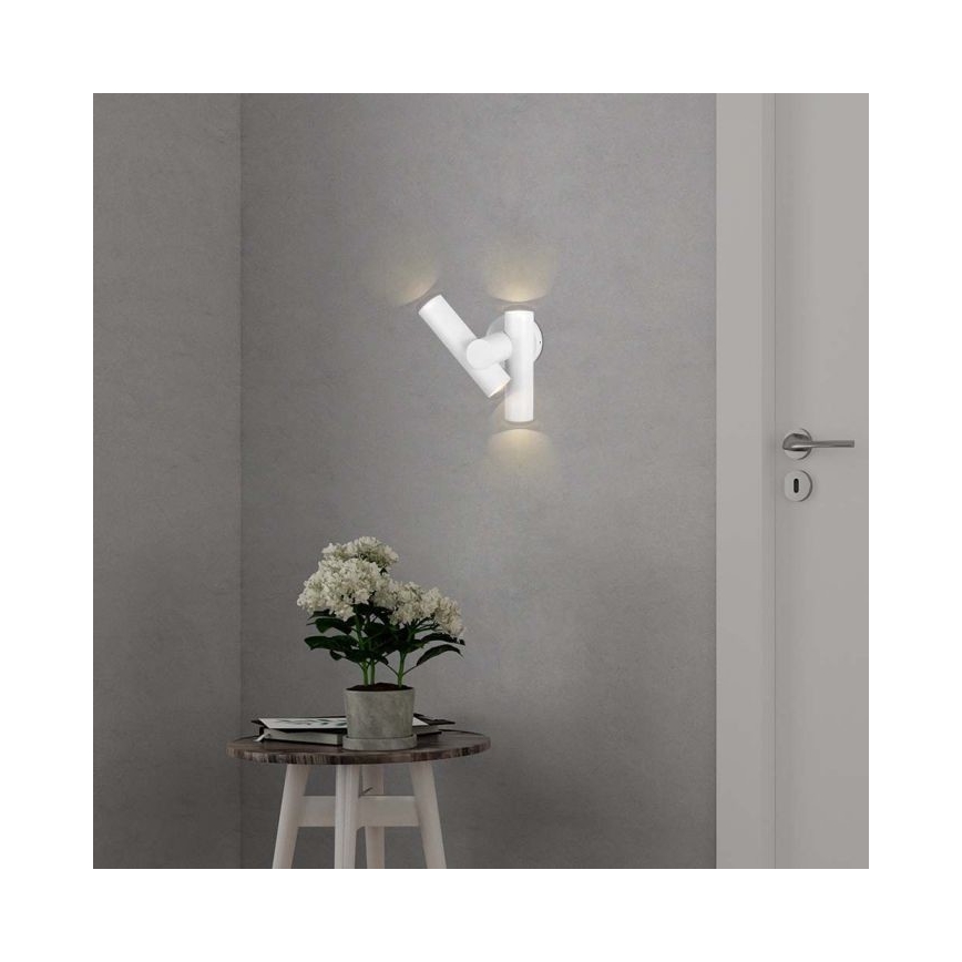 LED Exterior wall flexible foco 2xLED/3W/230V 3000K IP44 branco
