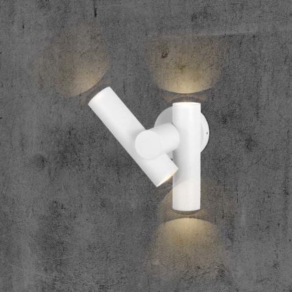 LED Exterior wall flexible foco 2xLED/3W/230V 3000K IP44 branco