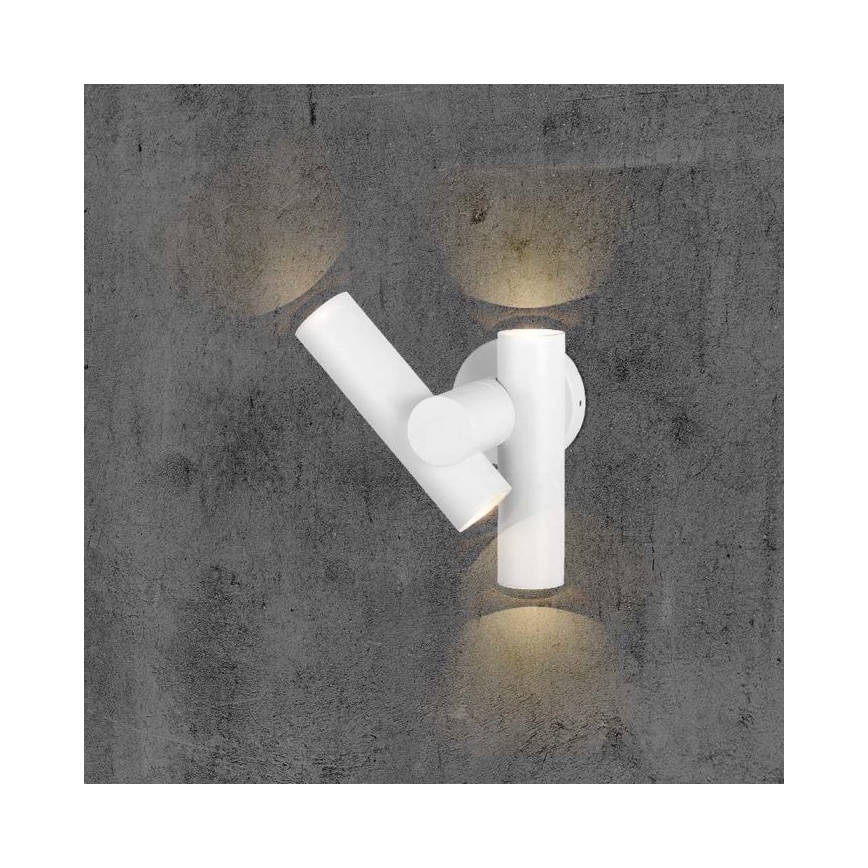LED Exterior wall flexible foco 2xLED/3W/230V 3000K IP44 branco