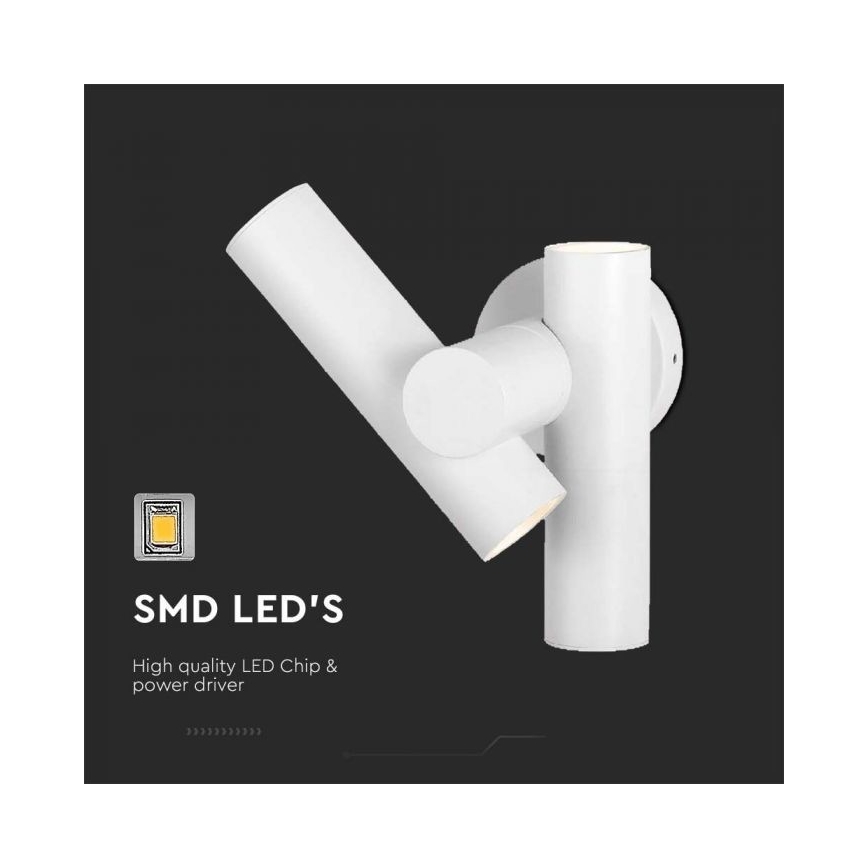 LED Exterior wall flexible foco 2xLED/3W/230V 3000K IP44 branco
