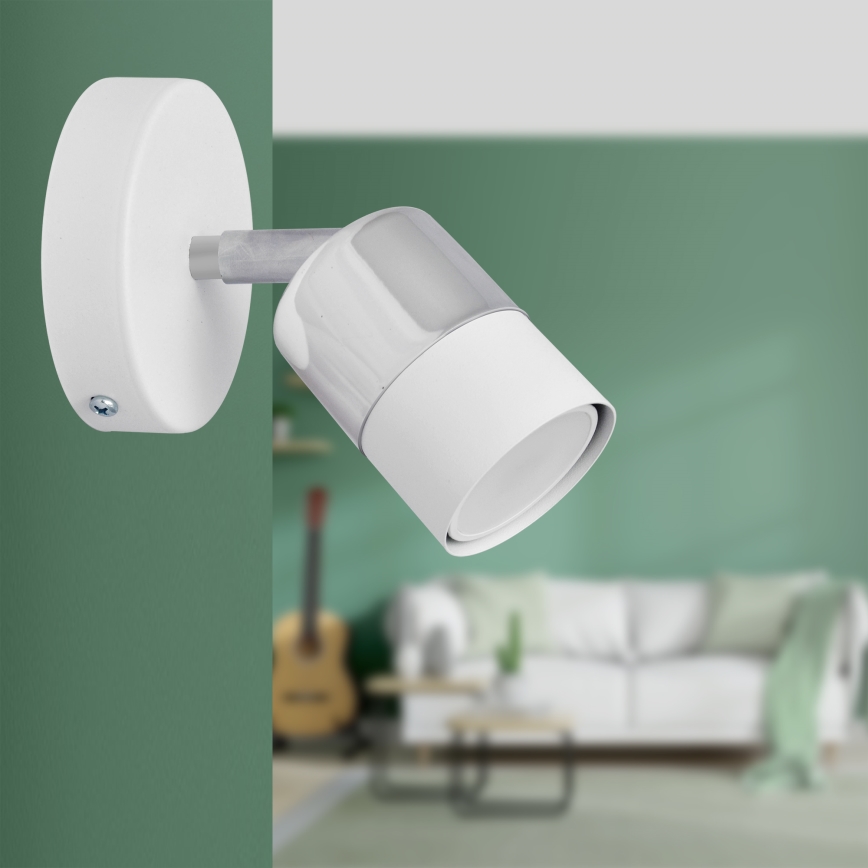 LED Foco de parede LED TUBSSON 1xGU10/4,8W/230V branco/cromado brilhante