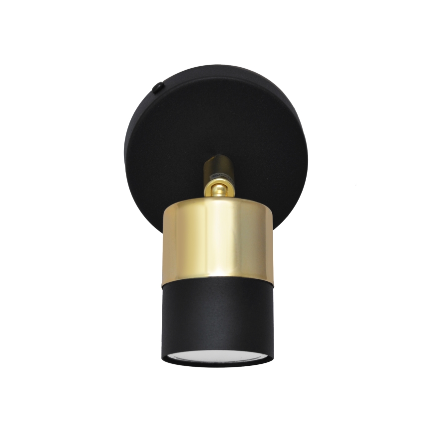 LED Foco de parede LED TUBSSON 1xGU10/4,8W/230V preto/dourada