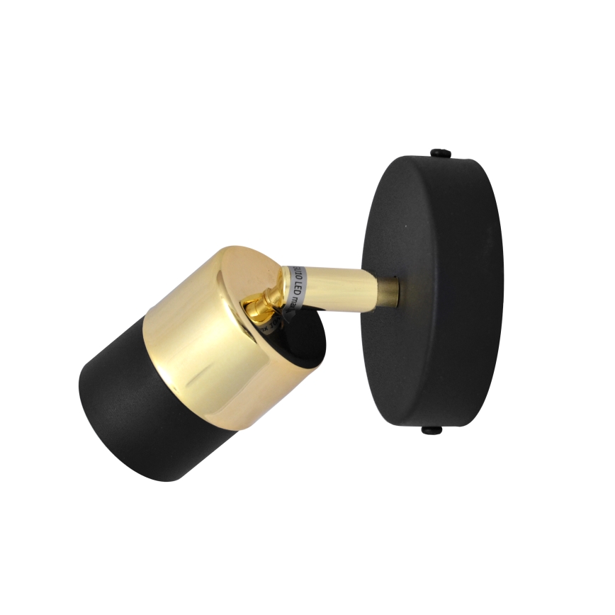 LED Foco de parede LED TUBSSON 1xGU10/4,8W/230V preto/dourada