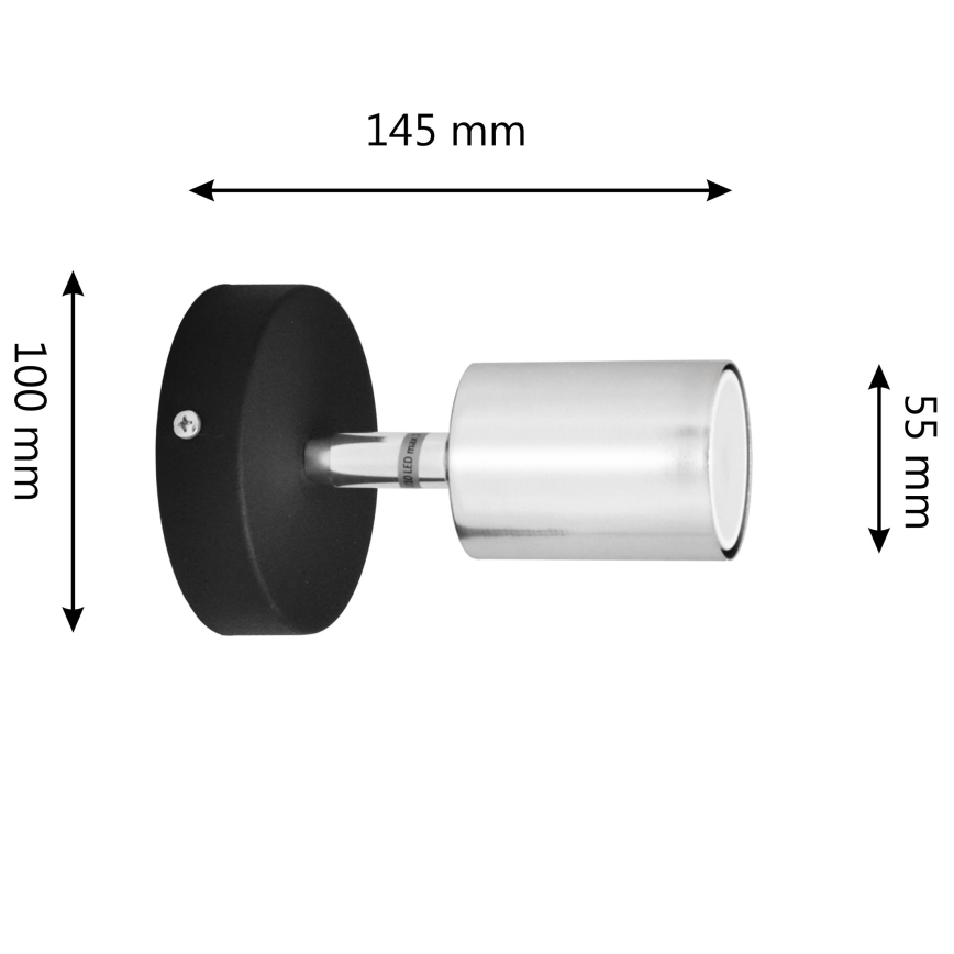 LED Foco de parede LED TUNE 1xGU10/4,8W/230V cromado mate/preto