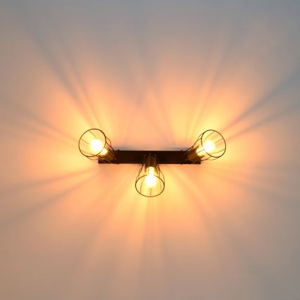 LED Foco TUBE II 3xE27/15W/230V preto