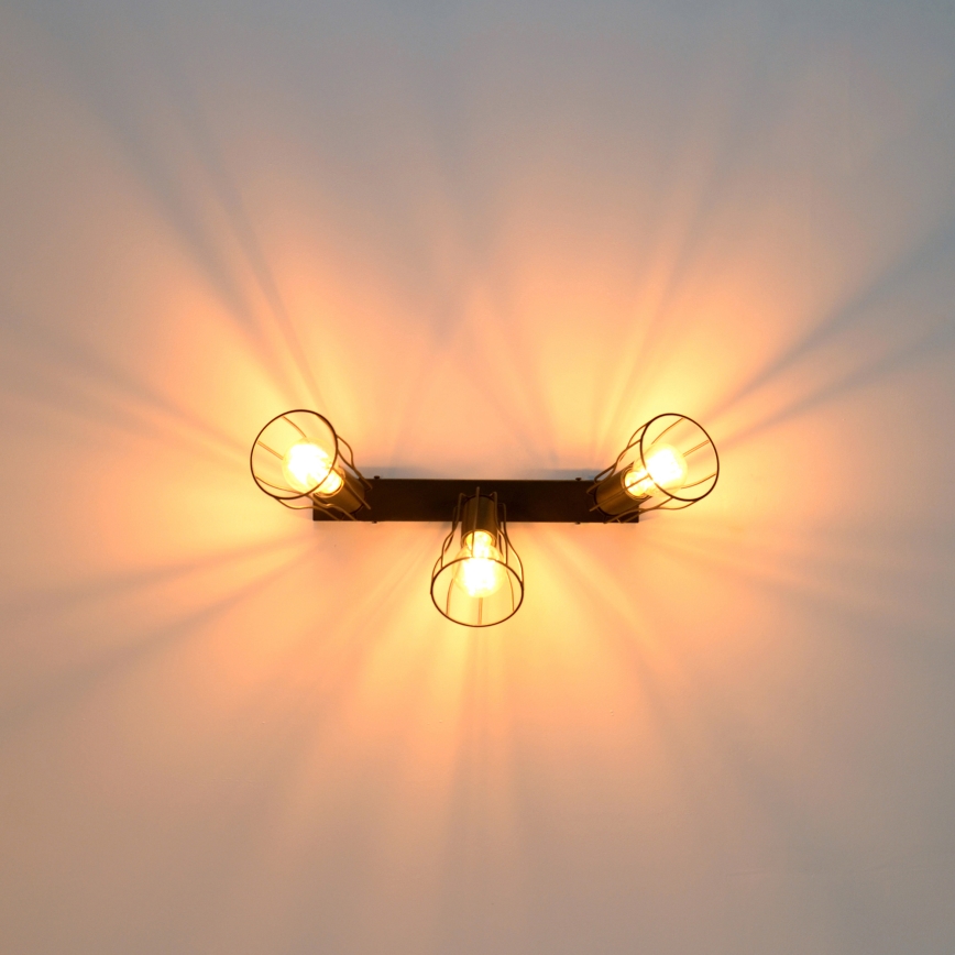 LED Foco TUBE II 3xE27/15W/230V preto