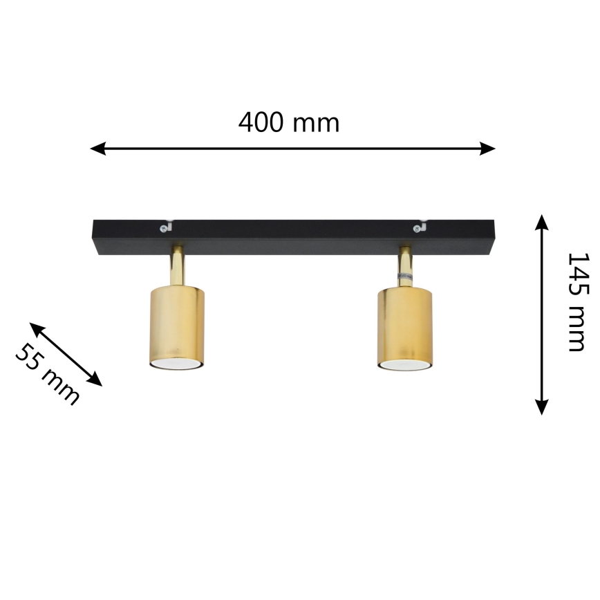 LED Foco TUNE 2xGU10/4,8W/230V dourado/preto