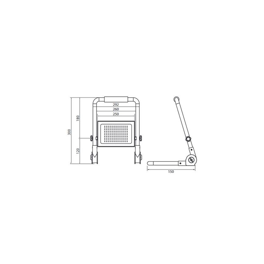 LED Holofote com suporte ADVIVE WORK LED/100W/230V IP65