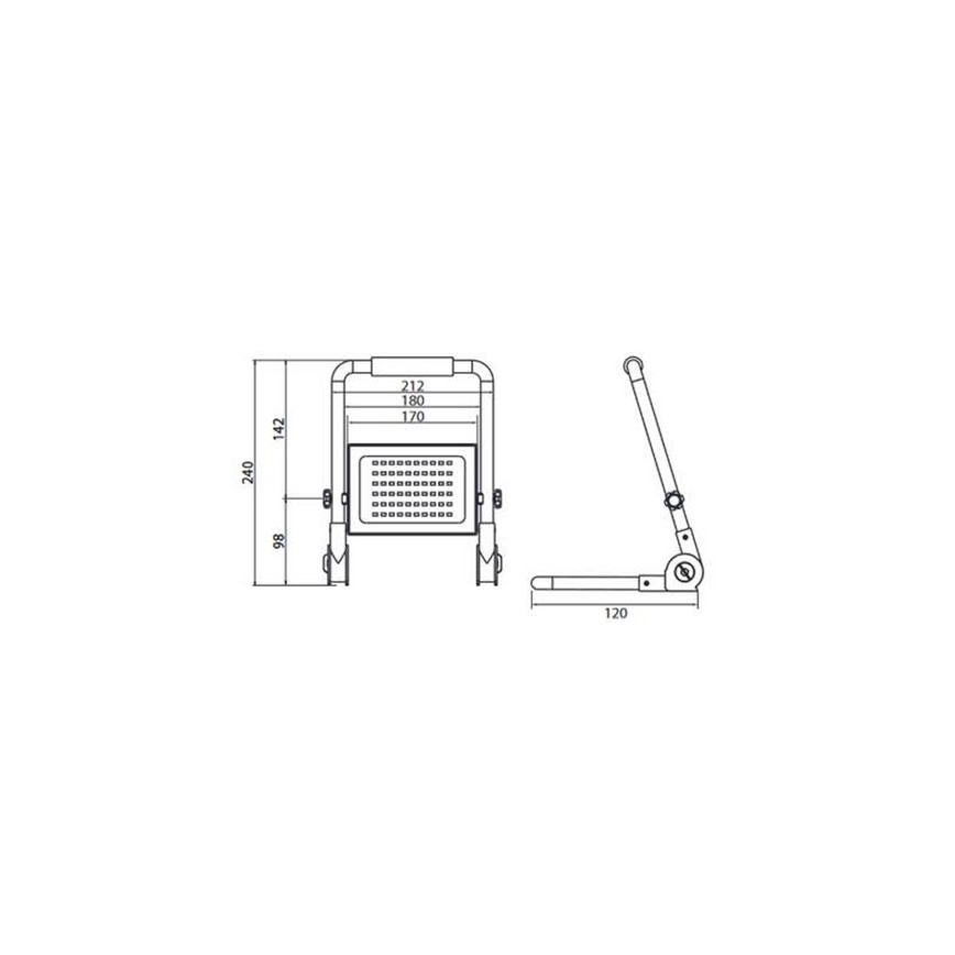 LED Holofote com suporte ADVIVE WORK LED/50W/230V IP65