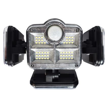 LED Holofote solar com um sensor de crepúsculo e movimento LED/30W/3,7V 2400 mAh IP47 + controlo remoto