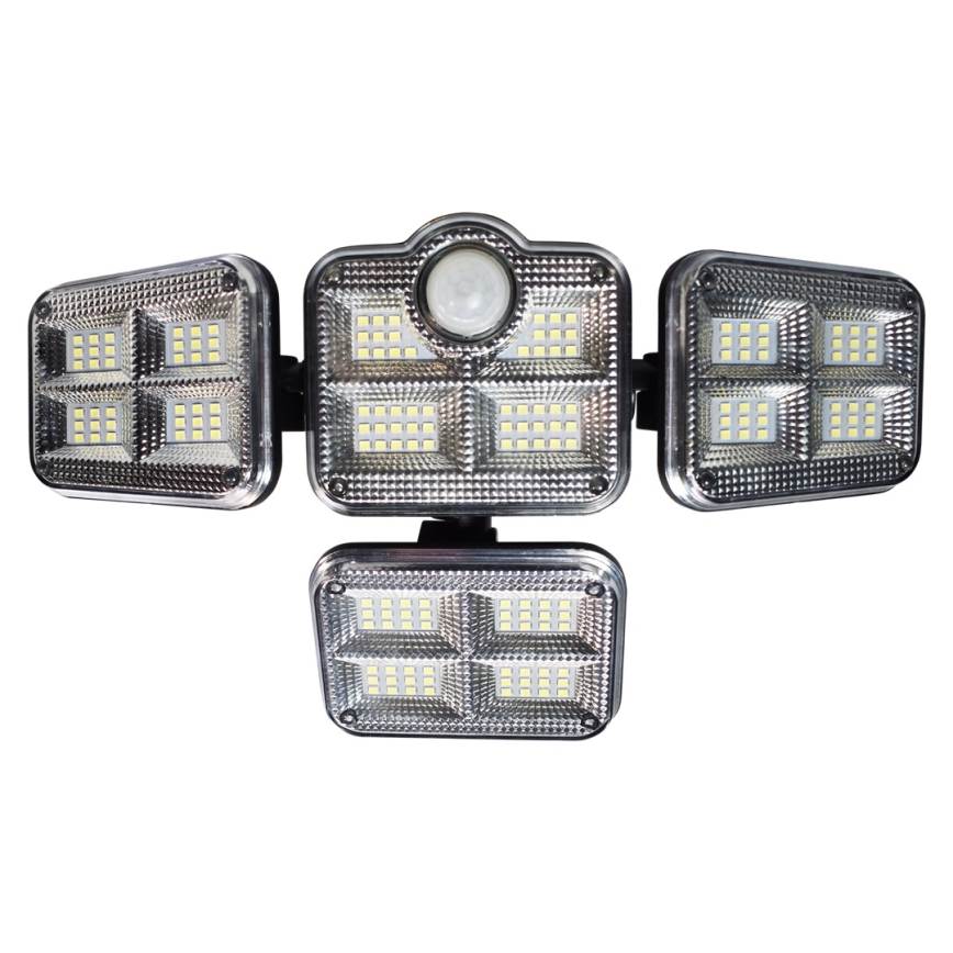 LED Holofote solar com um sensor de crepúsculo e movimento LED/30W/3,7V 2400 mAh IP47 + controlo remoto