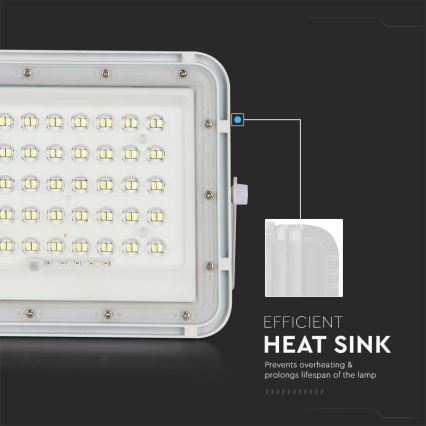 LED Exterior regulação solar reflektor LED/10W/3,2V IP65 4000K branco + controlo remoto