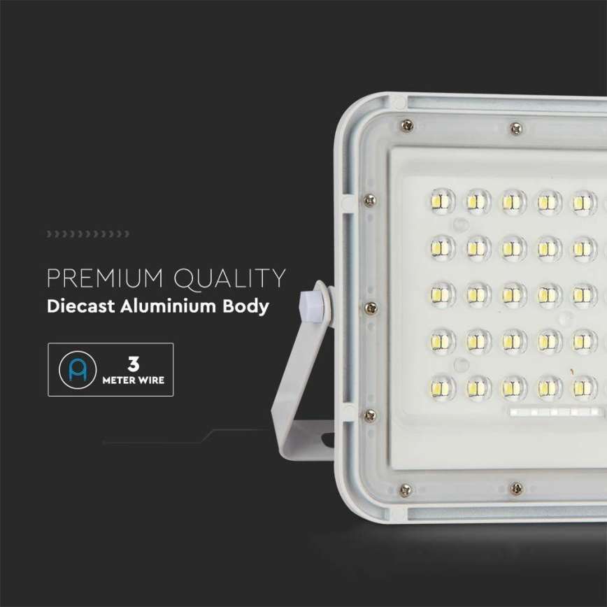 LED Exterior regulação solar reflektor LED/10W/3,2V IP65 4000K branco + controlo remoto