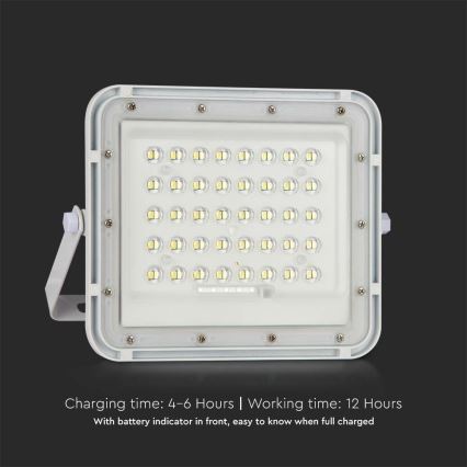 LED Exterior regulação solar reflektor LED/10W/3,2V IP65 4000K branco + controlo remoto